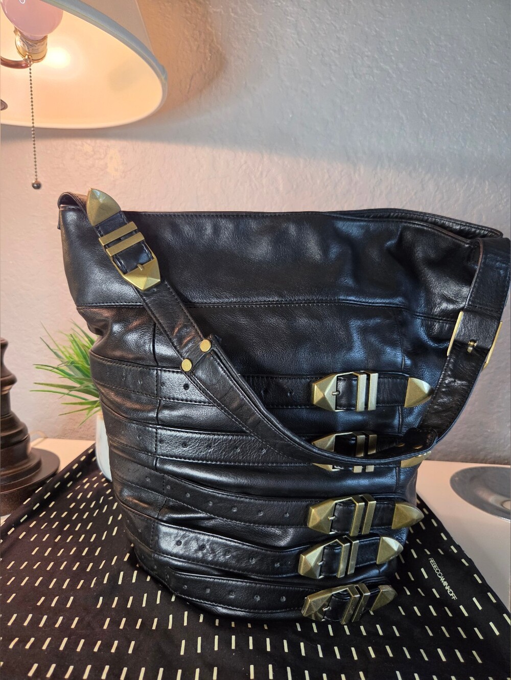 Vintage Rebecca Minkoff Saks Fifth Avenue Exclusive Multi-Buckle Hobo Bag - Picture 9 of 16